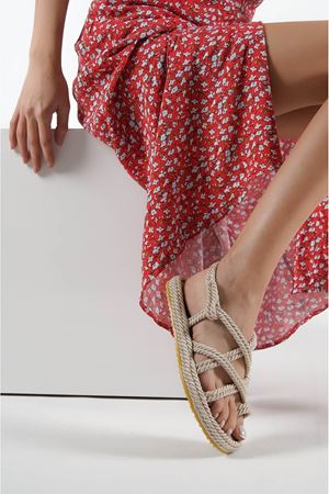 Kadın Yazlık Hafif Örgü Sandalet - Ten