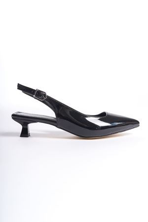 Kadın Rugan Klasik Topuklu Ayakkabı - Siyah