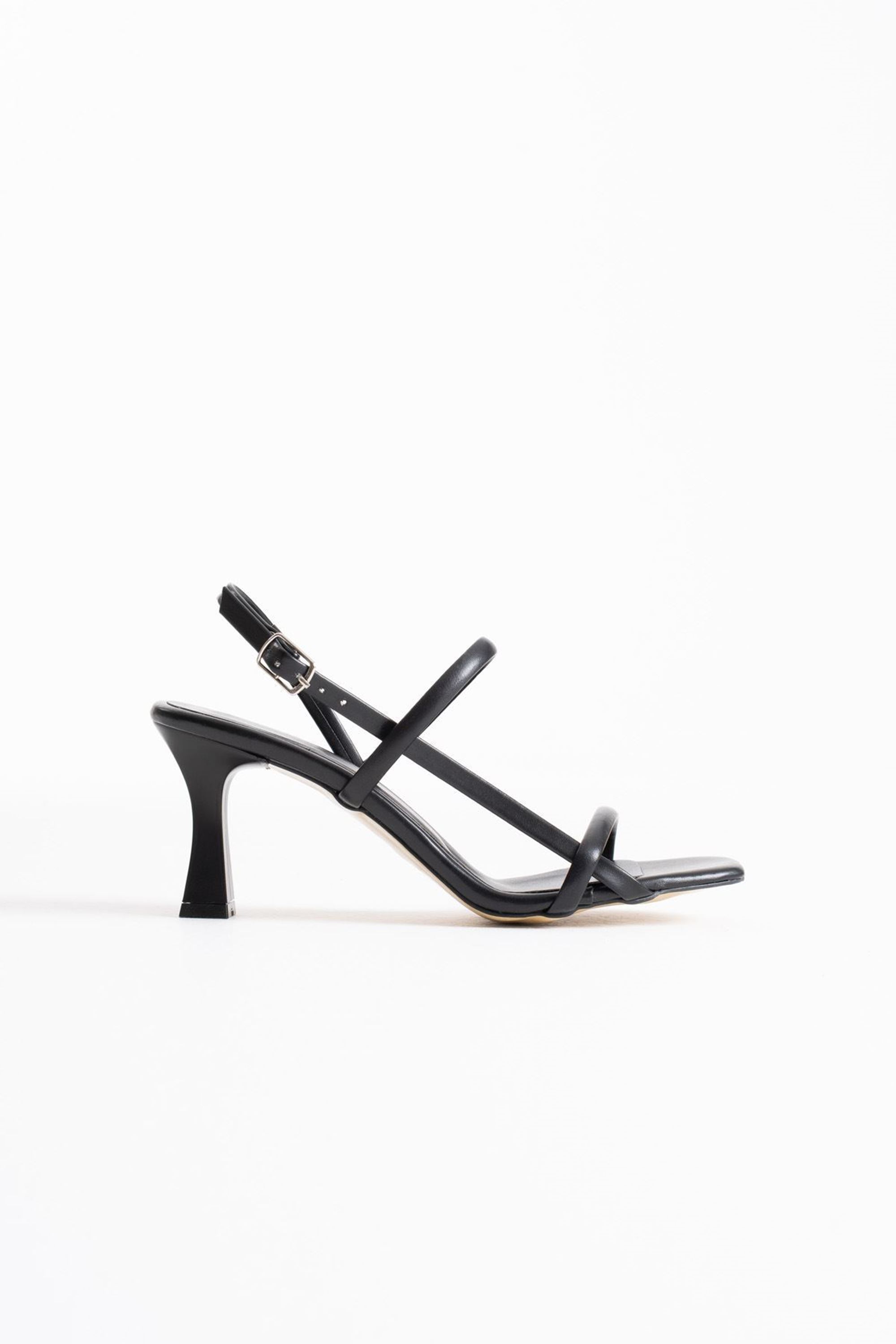 Lumera Kadın Rugan Siyah Abiye Topuklu Sandalet Ayakkabı - Siyah