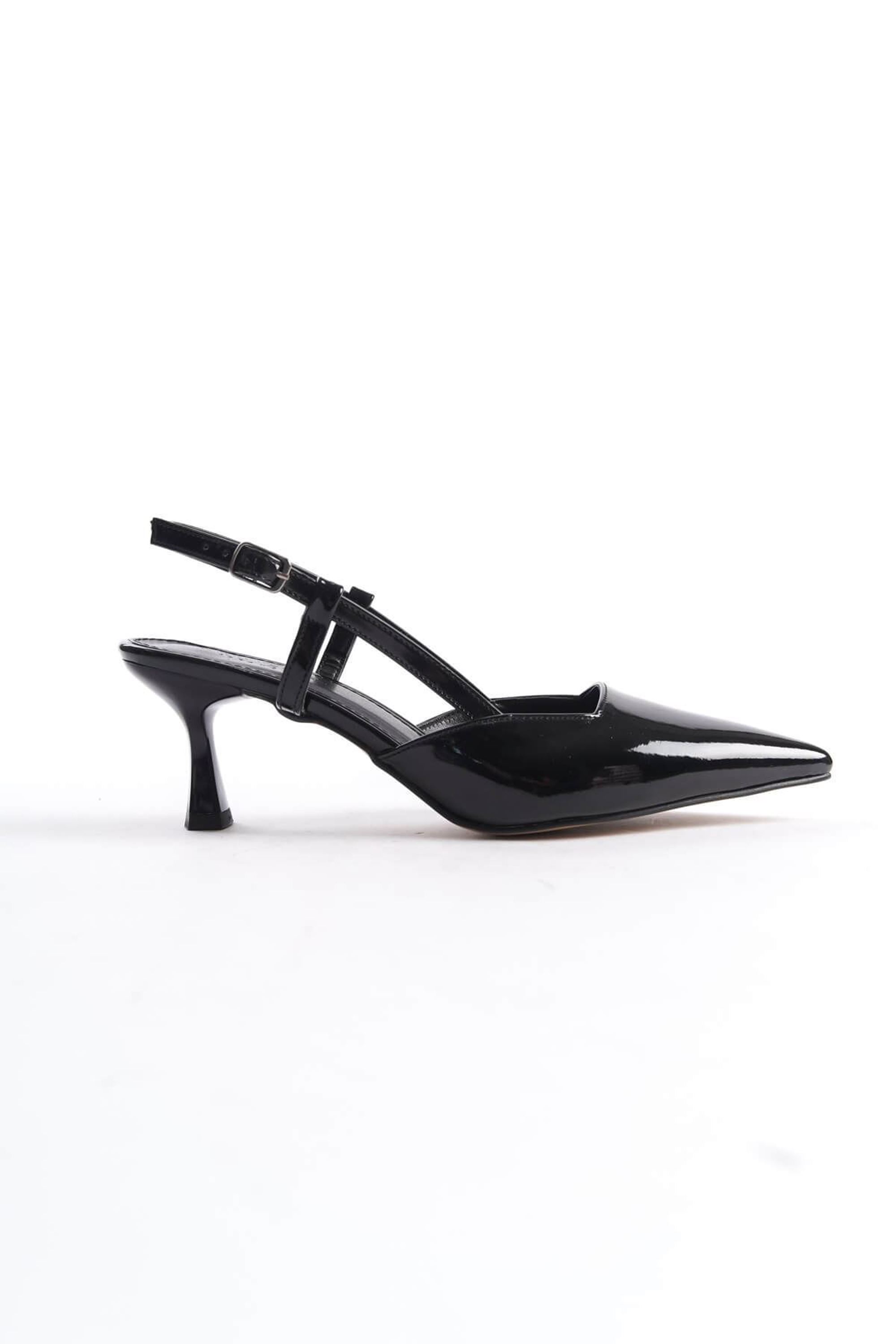 Isalyn Kadın Rugan Topuklu Ayakkabı - Siyah