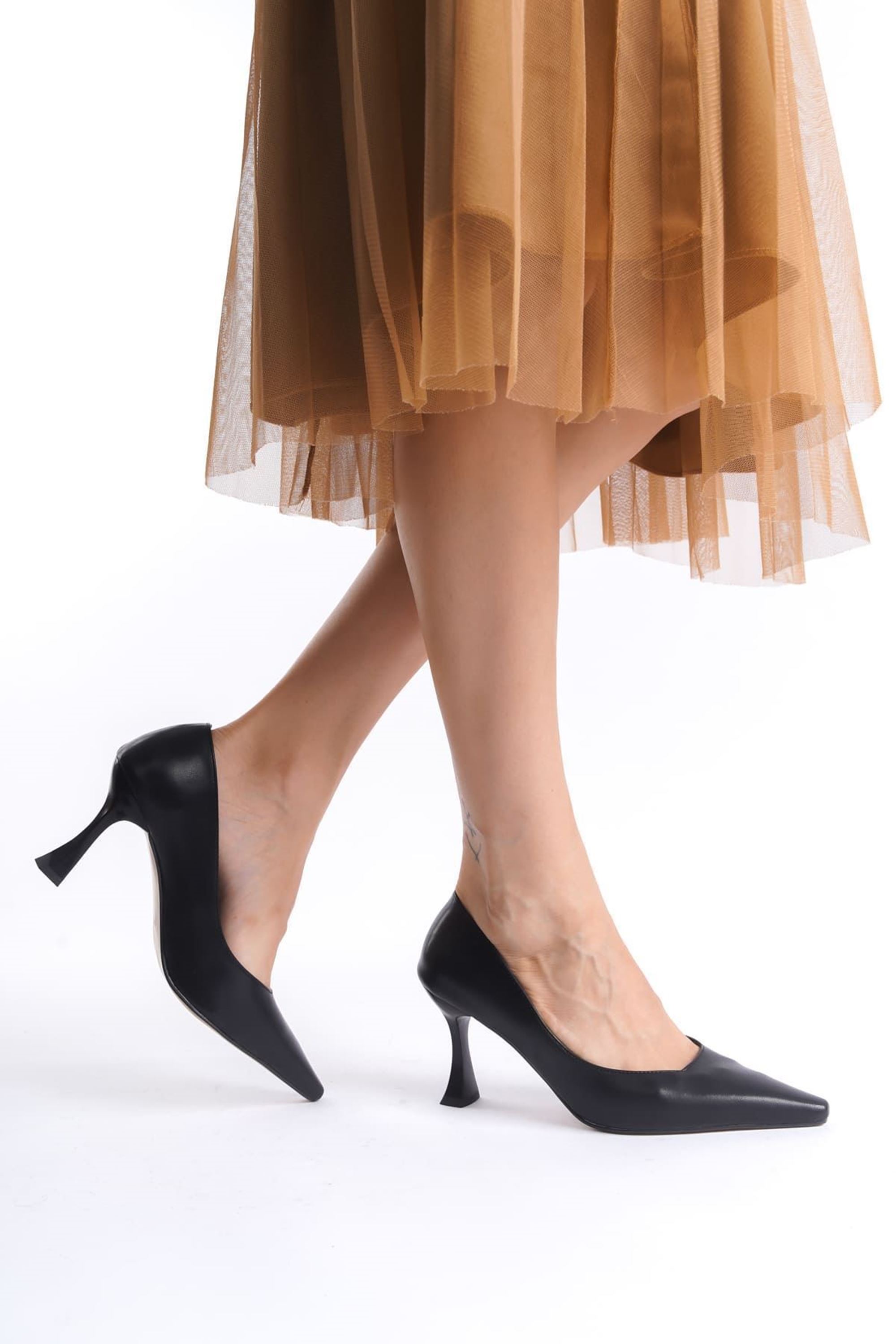 Ayvara Kadın Klasik Topuklu Ayakkabı Stiletto - Mat Siyah