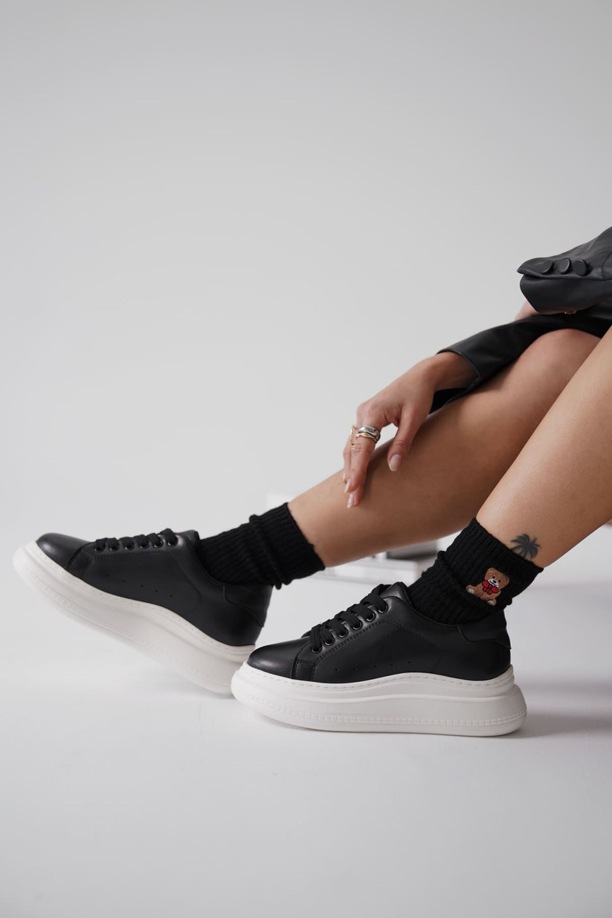 Raveo Kadın Spor Ayakkabı Sneaker - Siyah