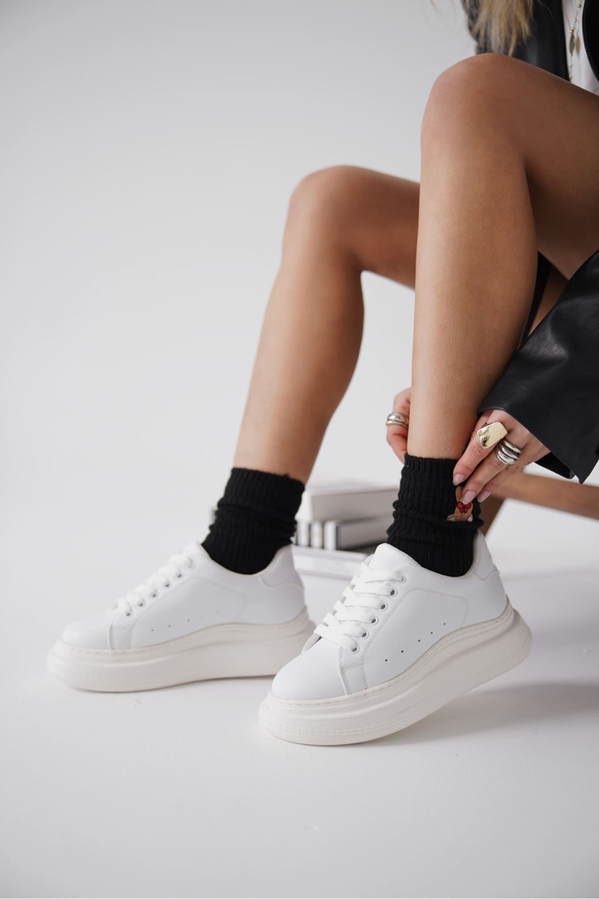 Raveo Kadın Spor Ayakkabı Sneaker - Beyaz