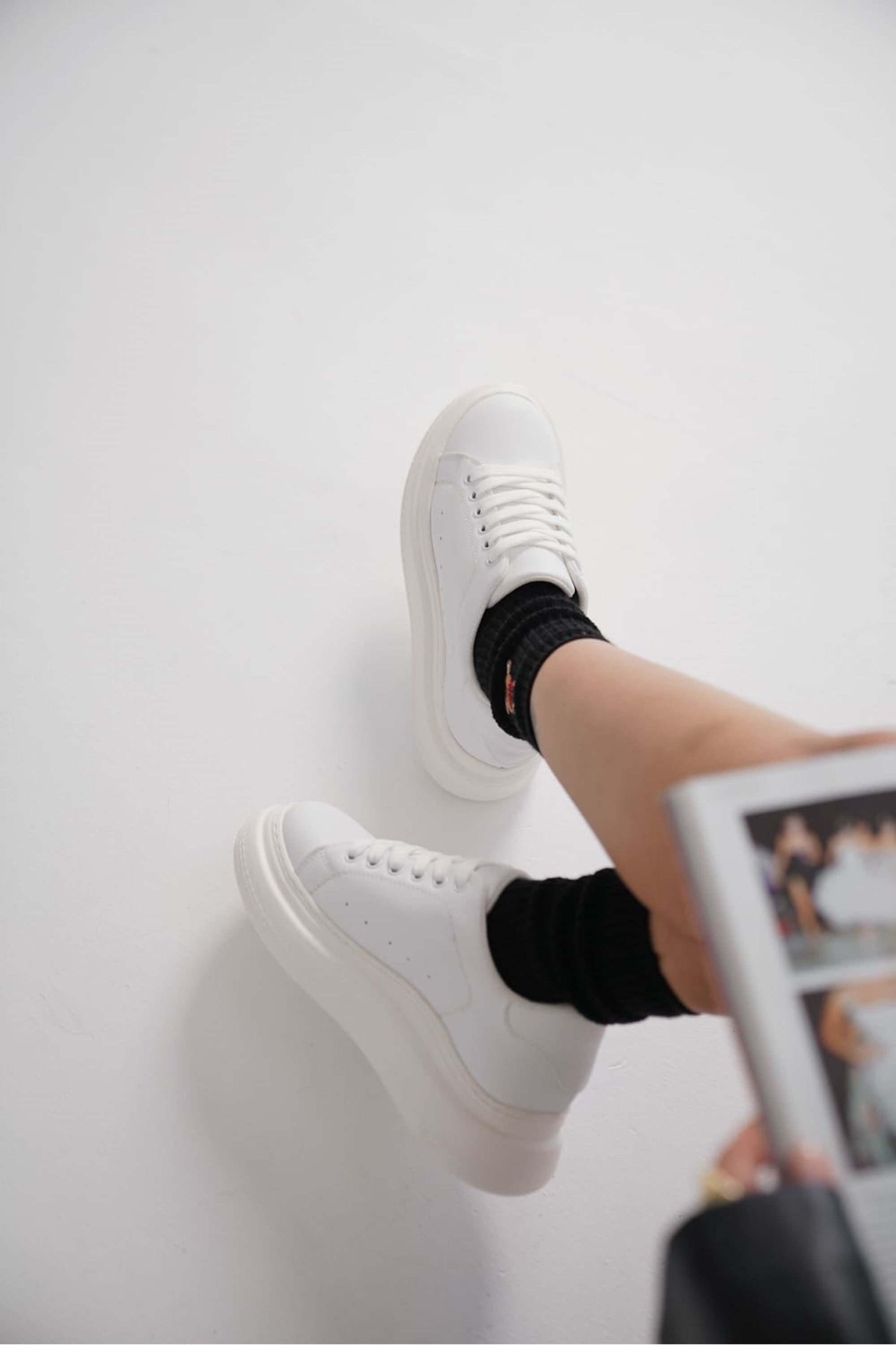 Raveo Kadın Spor Ayakkabı Sneaker - Beyaz