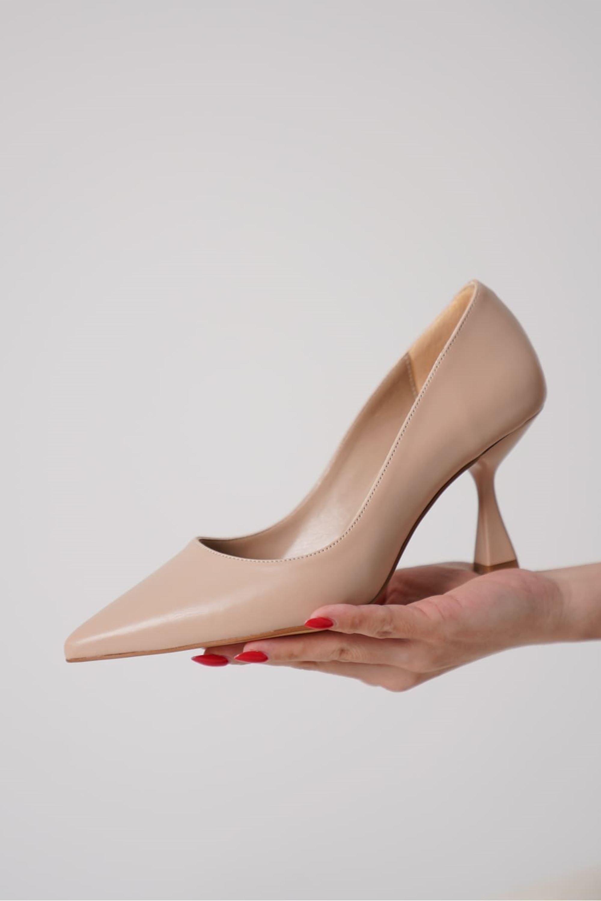 Jalina Kadın Klasik Topuklu Ayakkabı Stiletto - Nude