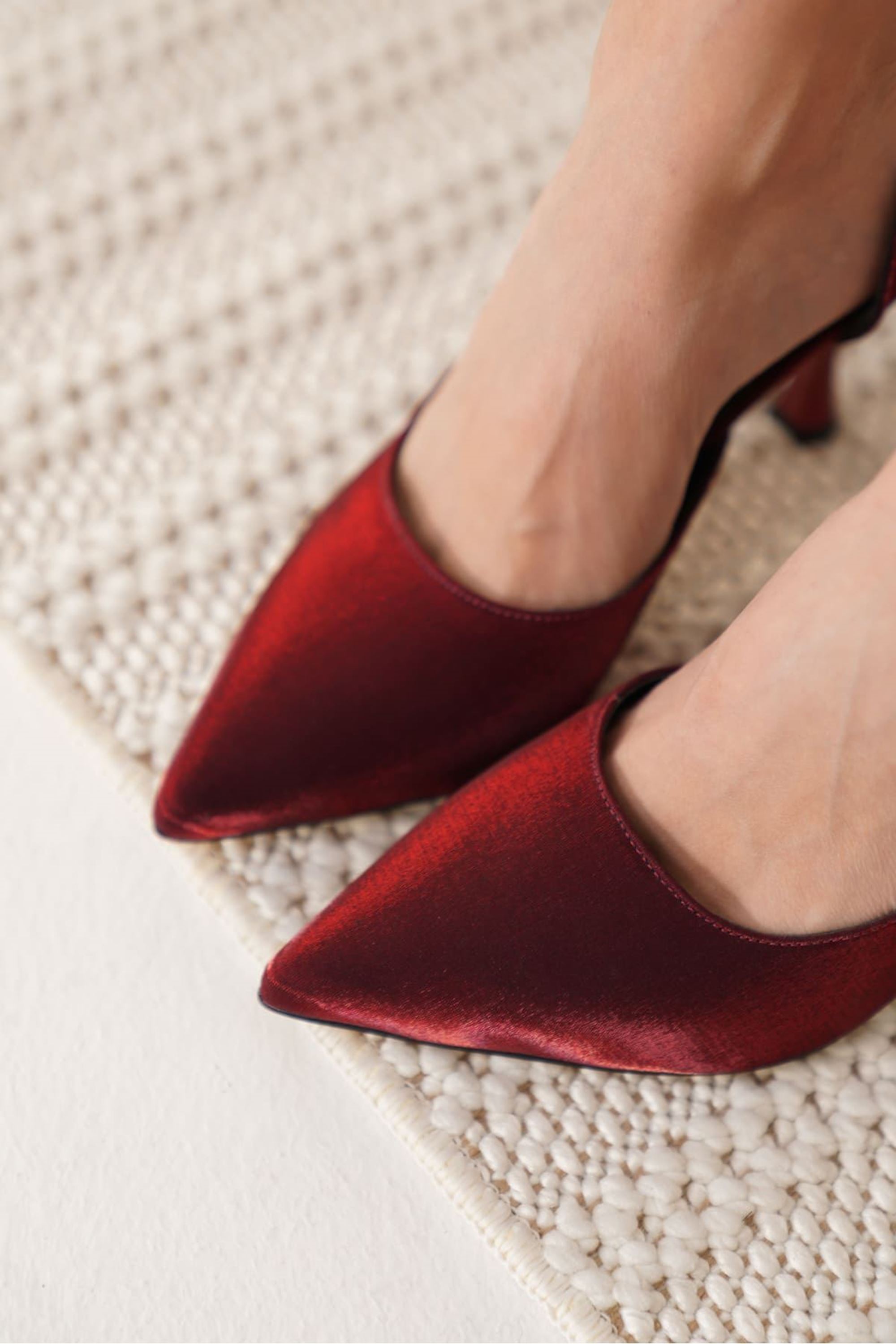 Mireya Kadın İnce Topuklu Klasik Stiletto Topuklu Ayakkabı - Kırmızı