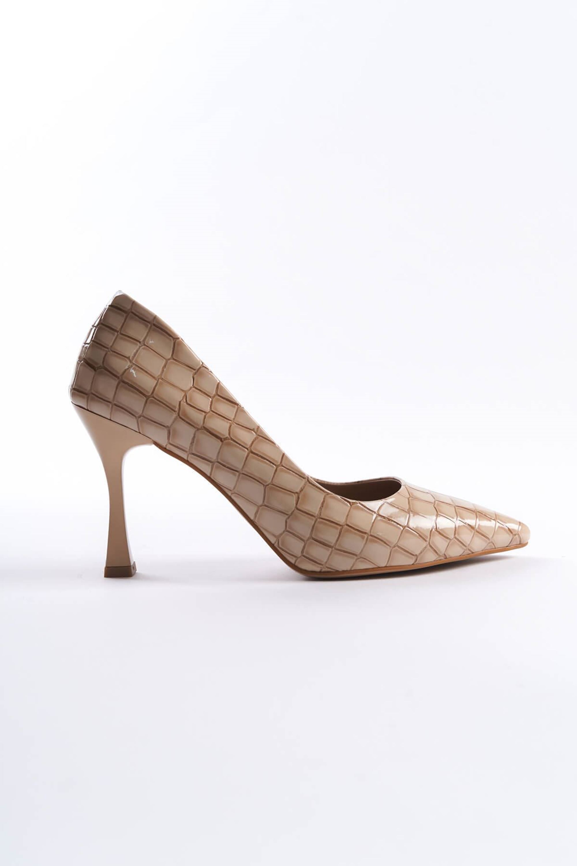 Harper Kadın Nude Kroko Rugan Stiletto
