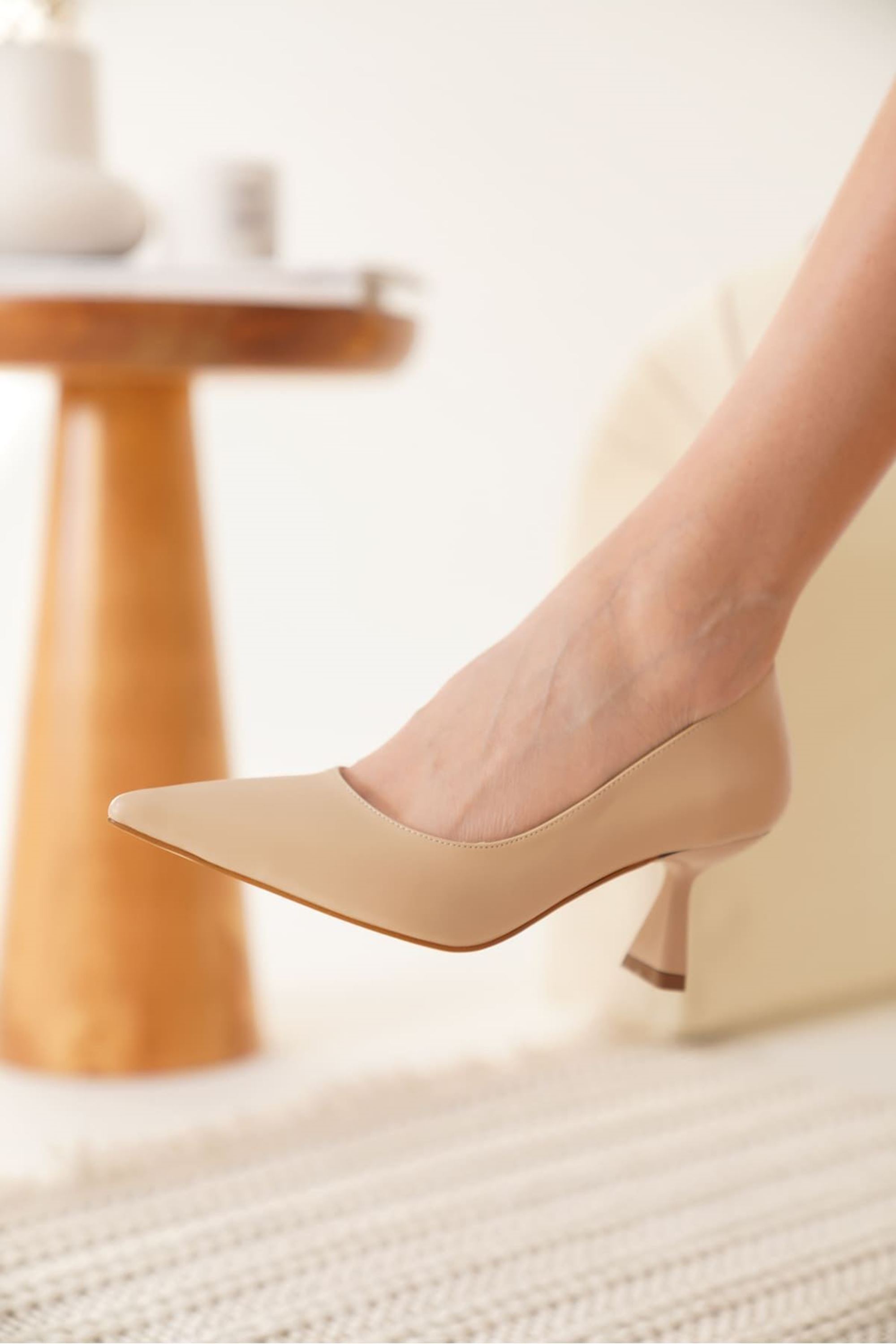 Seraphine Kadın Nude Cilt Topuklu Ayakkabı