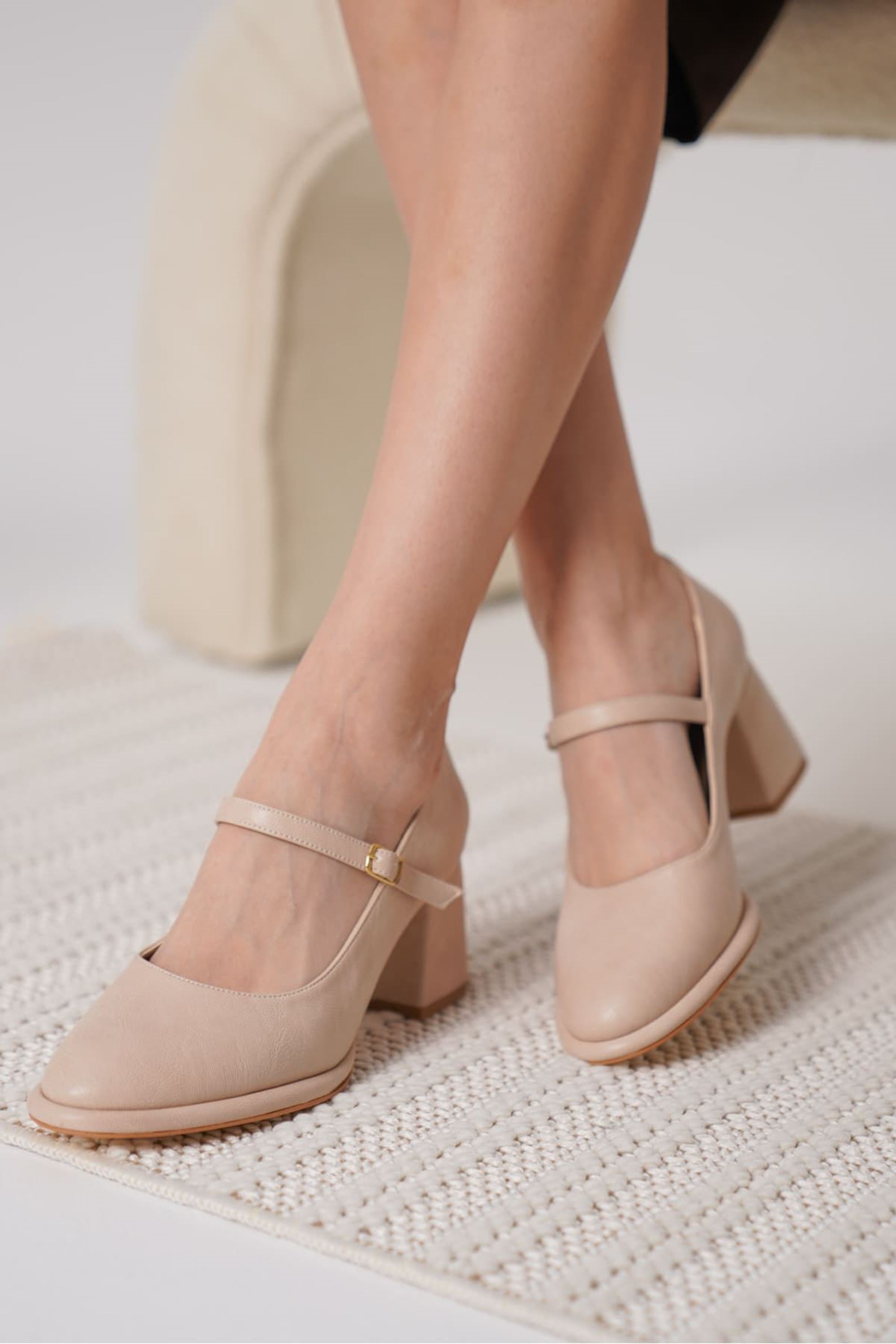 Slay Nude Cilt Kadın Topuklu Ayakkabı