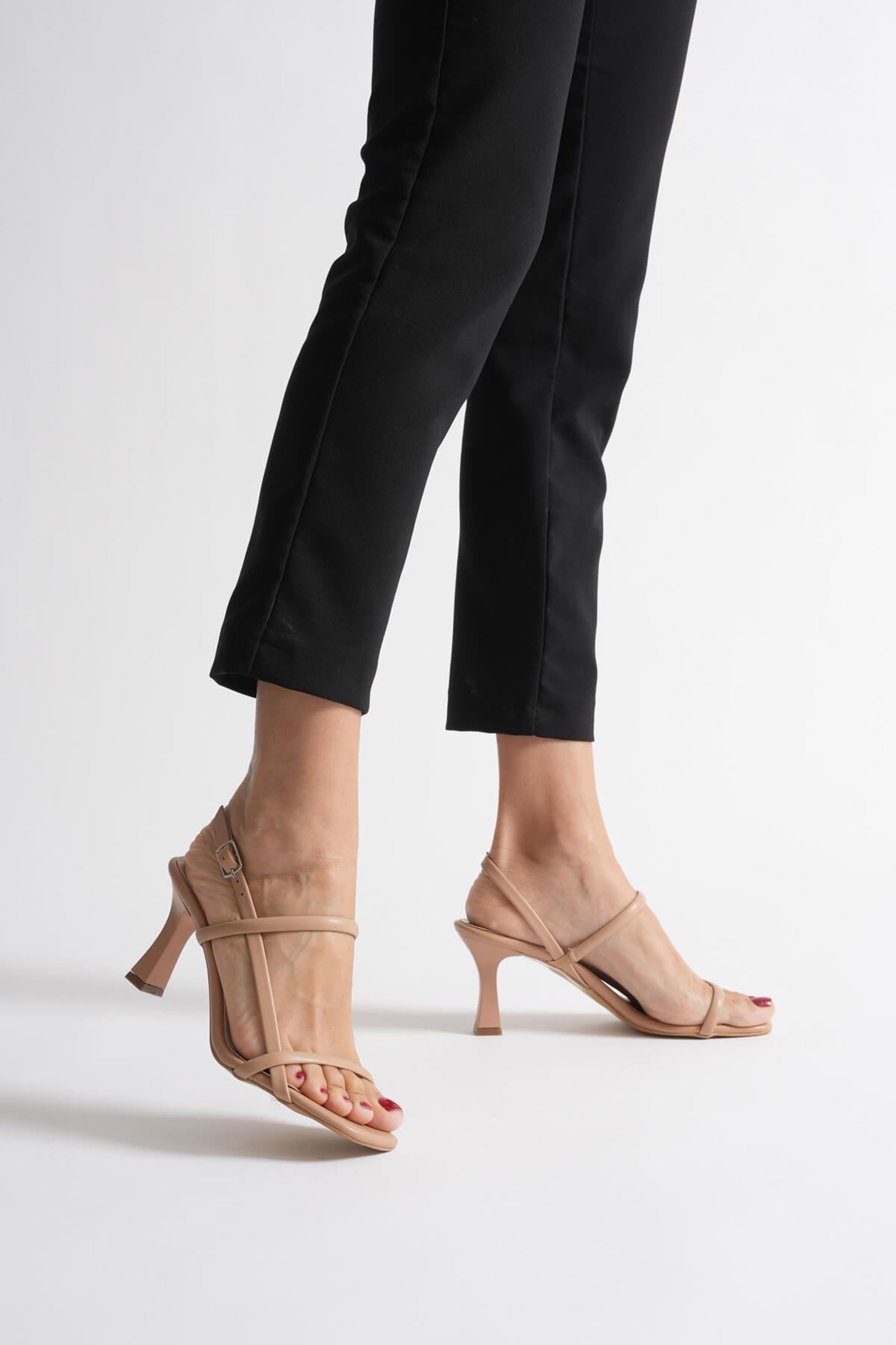 Monya Kadın Nude Topuklu Sandalet