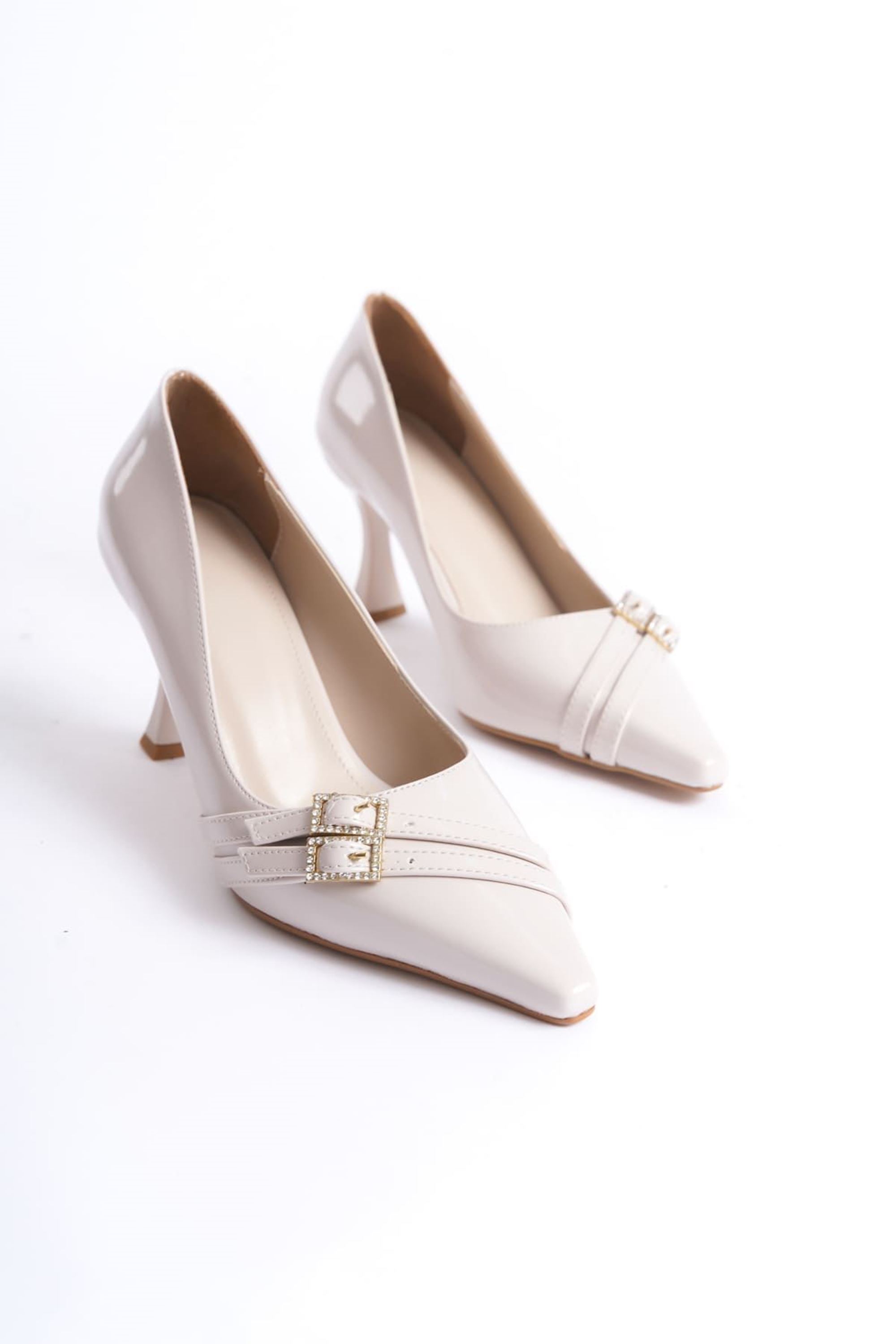 Maya Kadın BejRugan Topuklu Ayakkabı