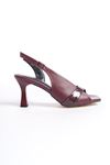 Kadın Marlow Topuklu Sandalet - Bordo