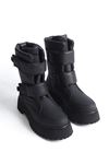 Kadın Nira Günlük Kalın Tabanlı Gore-Tex (Su Geçirmez) Kar Botu - Siyah