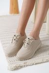 Bravel Kadın Memory Foam İç Tabanlı Spor Ayakkabı Sneaker - Bej