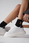 Raveo Kadın Çift Renk Spor Ayakkabı Sneaker - Beyaz/S.