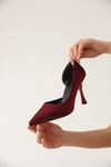 Mireya Kadın İnce Topuklu Klasik Stiletto Topuklu Ayakkabı - Kırmızı